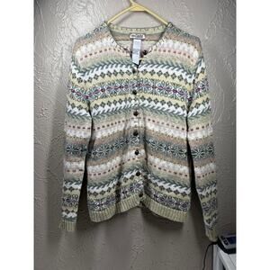 Tiara International Vintage Button Front Sweater Cardigan Womens Size Medium